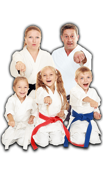 Martial Arts Lessons for Families in Carrollton TX - Sitting Group Family Banner
