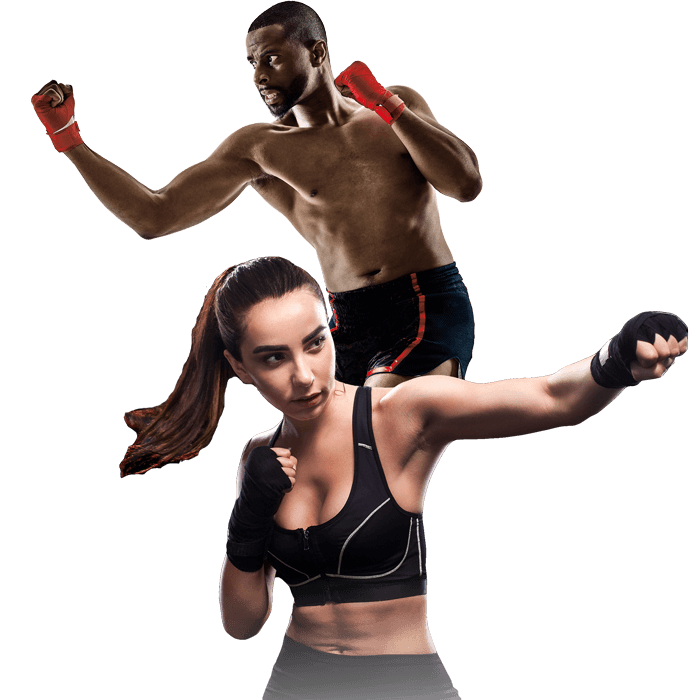 Mixed Martial Arts Lessons for Adults in Carrollton TX - Man and Woman Punching Hooks
